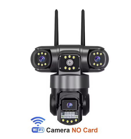 V380 Pro WiFi IP Camera Outdoor 12MP 6K Triple Lenses Triple Screens Security Video Monitor Night Vision Waterproof CCTV Cameras